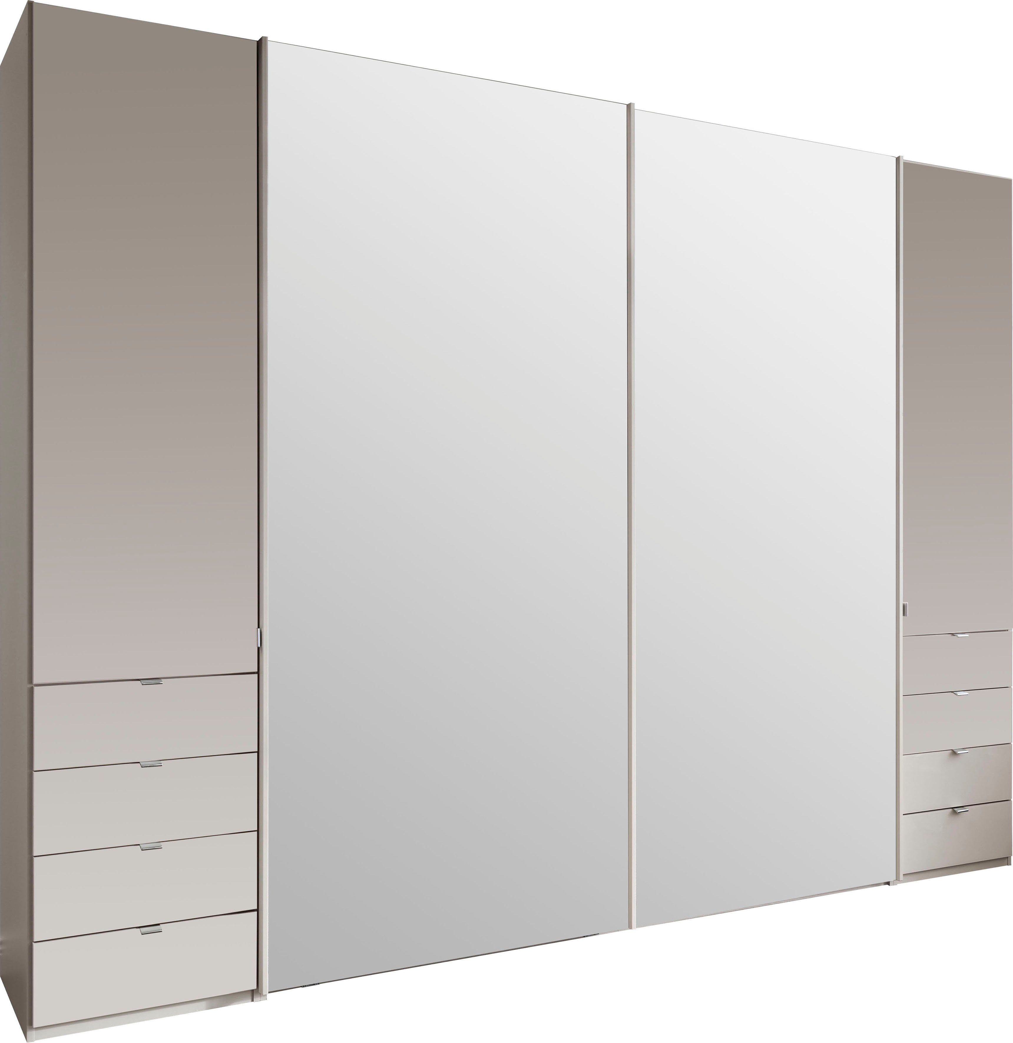 WIEMANN Dreh-/Schwebetürenschrank Nizza mit Glasfront und Spiegel