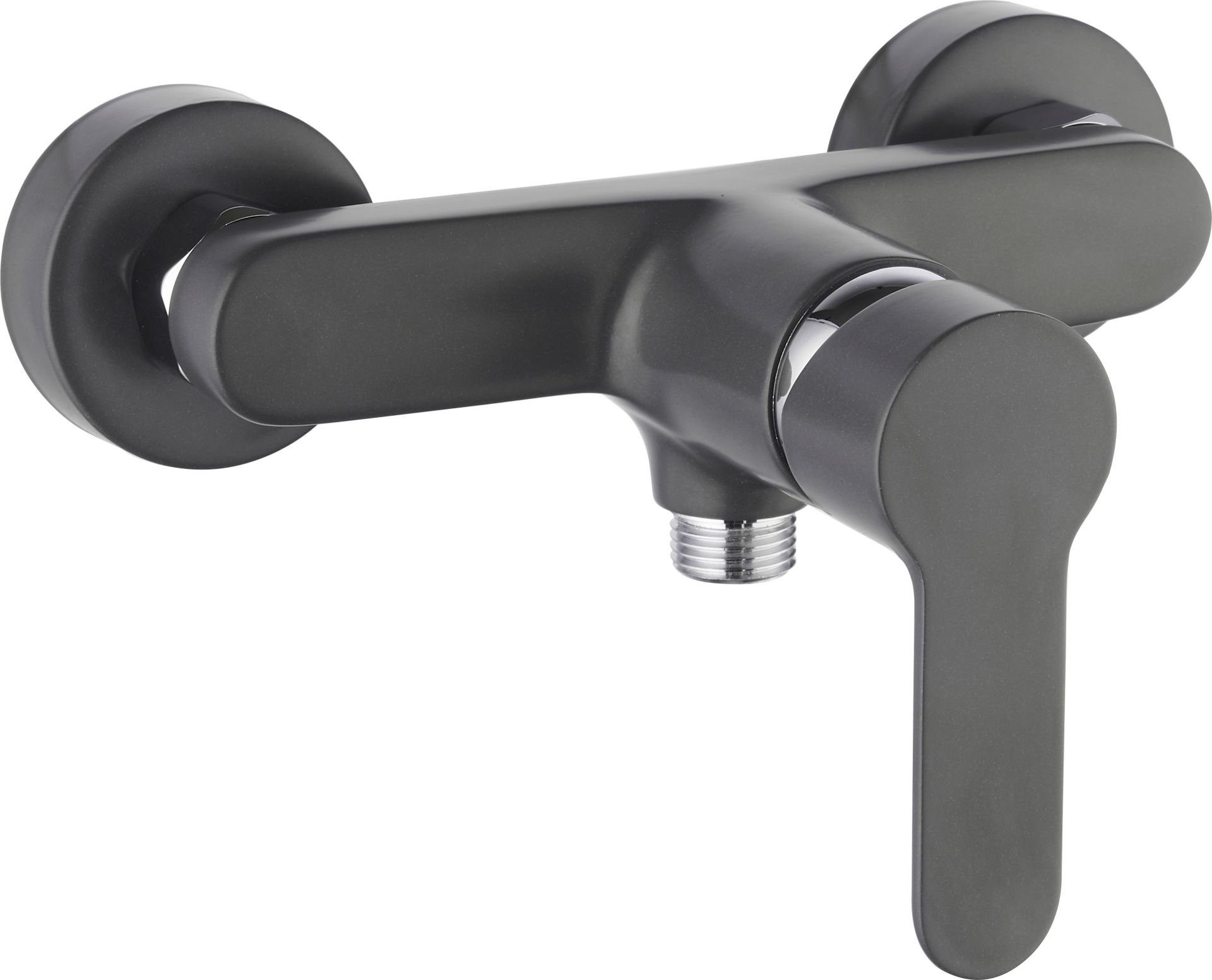 Vereg Duscharmatur Madrid Brausearmatur, Badarmatur, Hochdruck, Aufputz, matt dunkelgrau