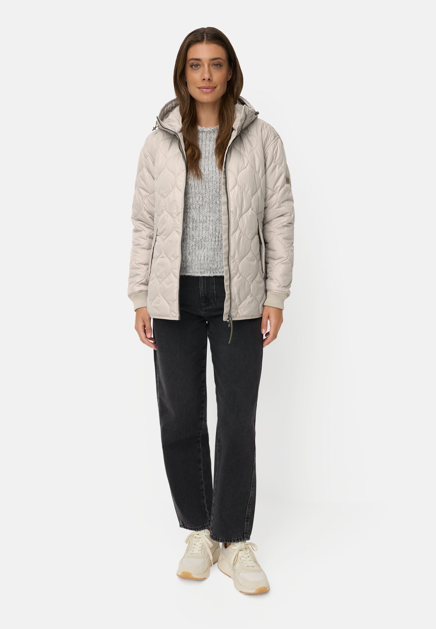 camel active Funktionsjacke mit 2-Wege Reißverschluss Langarm Markenlogo