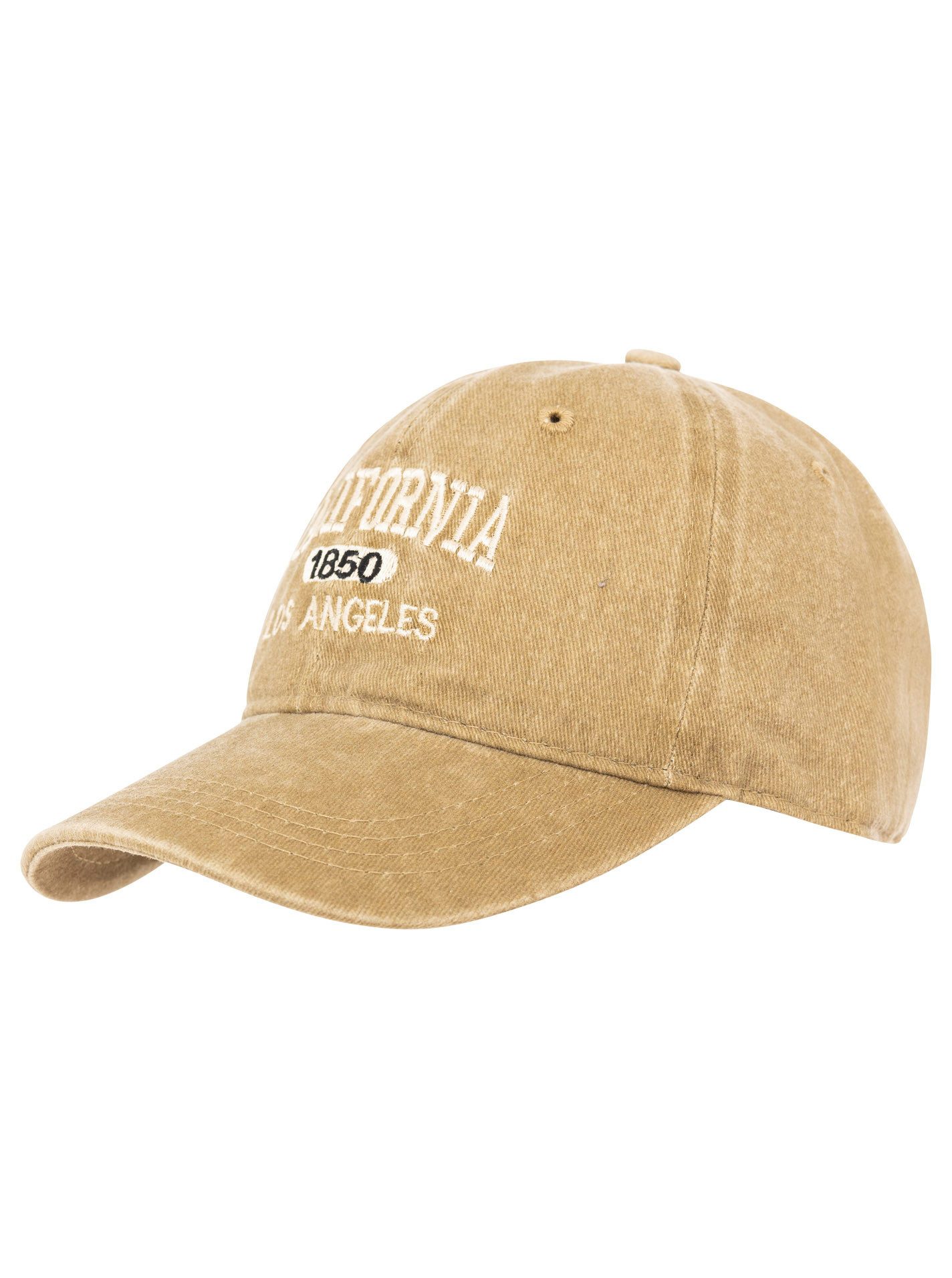 Zwillingsherz Baseball Cap "California" Vintage Look, Statement Stickerei