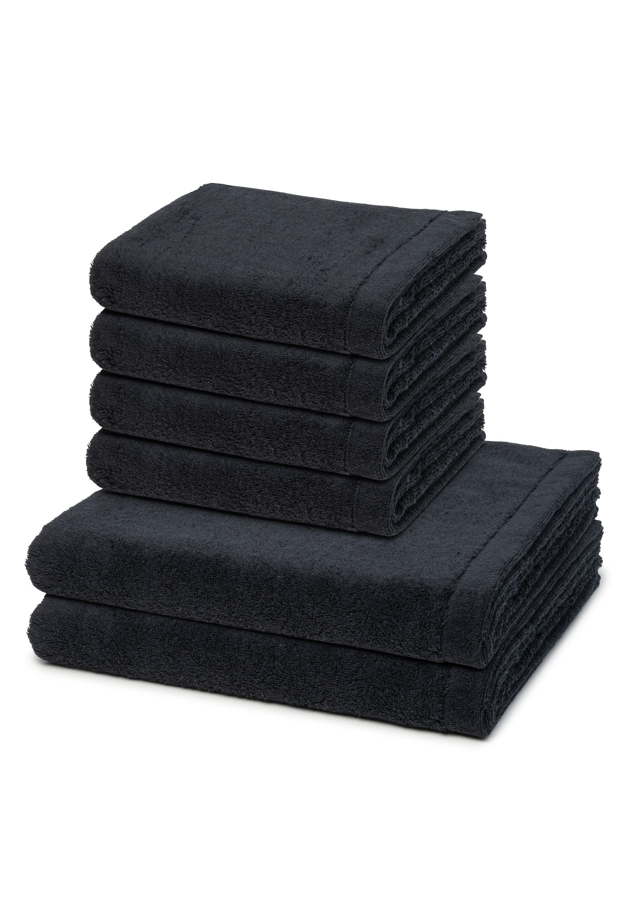 Cawö Handtuch Set Lifestyle, Walkfrottee (Spar-Set, 6-St), 4 X Handtuch 2 X Duschtuch im Set - Baumwolle -