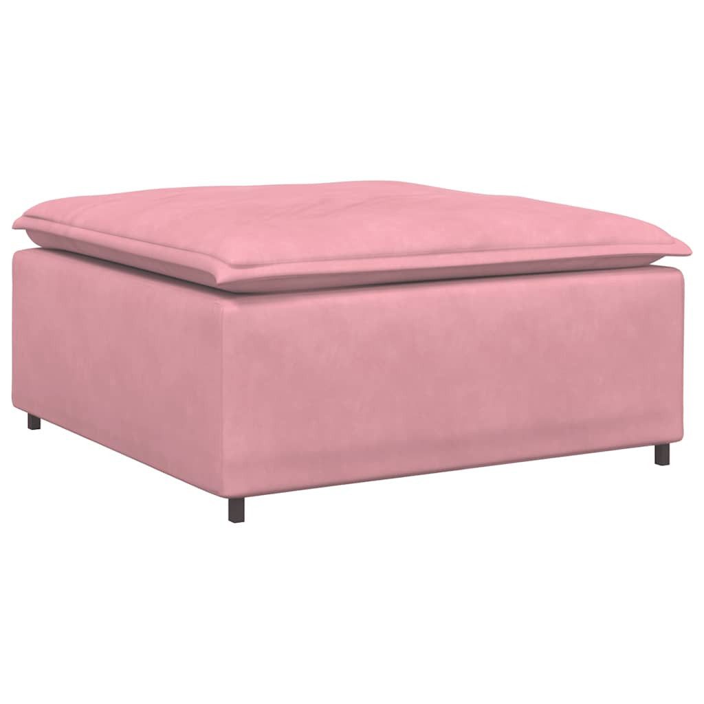 vidaXL Sofaelement Modulares Sofa Fußhocker-Modul Rosa 100x100x48 cm