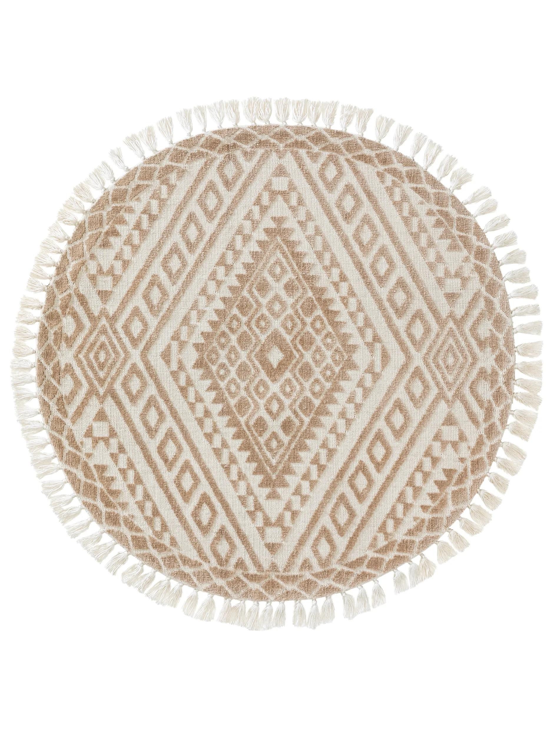 benuta Teppich Elias, rund, Höhe: 6 mm, Teppich Wohnzimmer, Schlafzimmer, Esszimmer, Flur, Kunstfaser, Cozy
