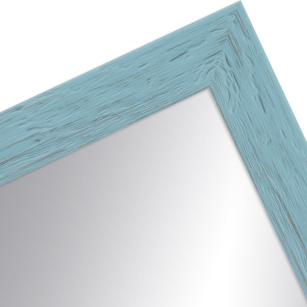 WANDStyle Wandspiegel H750, Blau, aus Massivholz im Landhausstil
