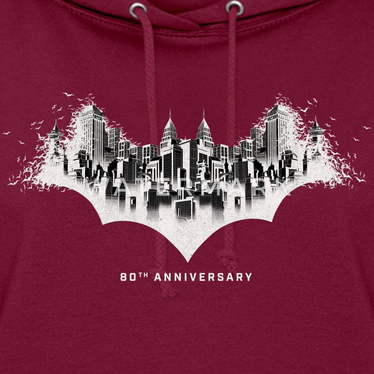 Spreadshirt Hoodie Batman 80 Jahre Gotham Damen Hoodie (1-tlg)