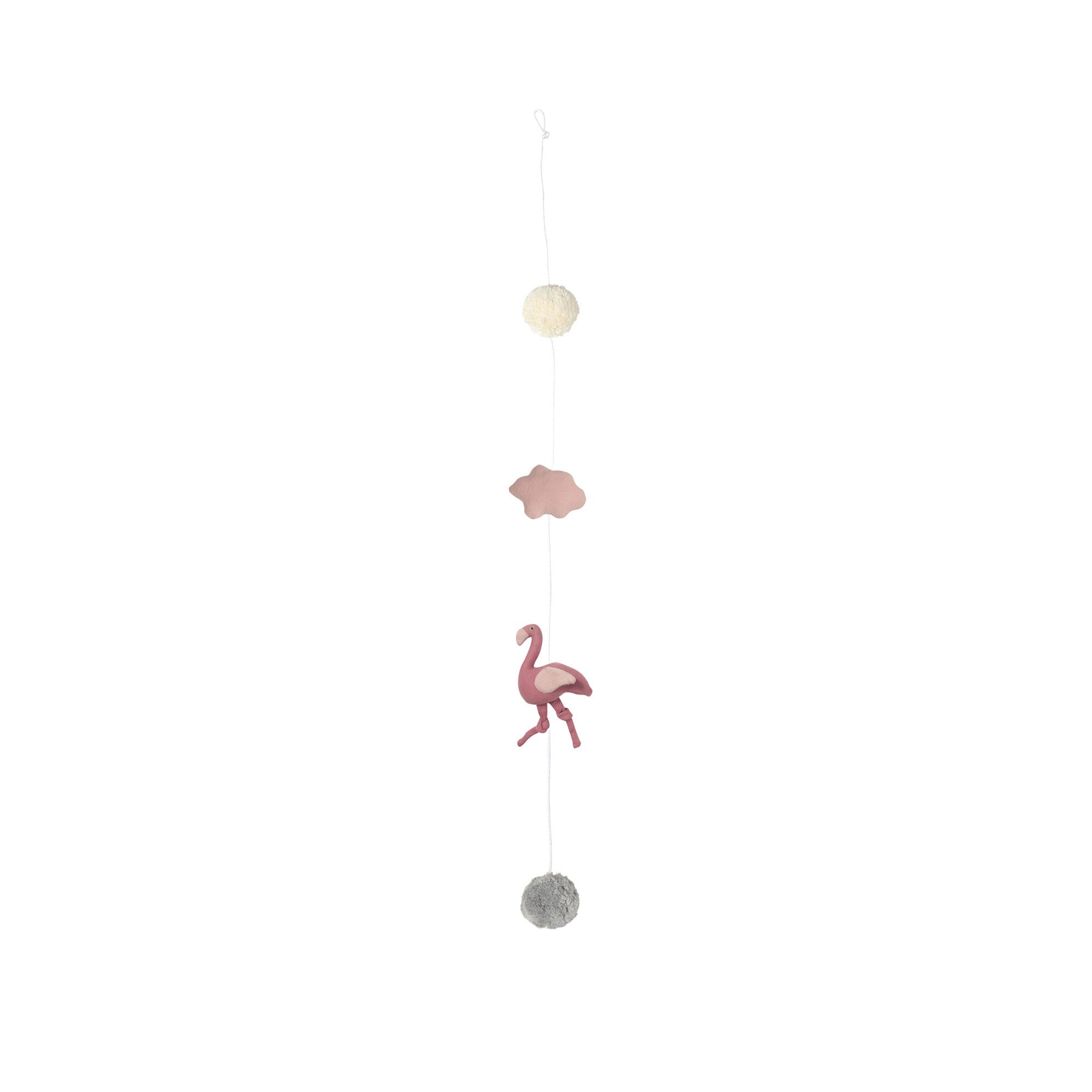 Nordic Coast Company Wanddekoobjekt Baby Wandgirlande Dino Schwan Flamingo Pompom, Babyzimmer Deko Wand Deko Kinderzimmer Baby Geschenk