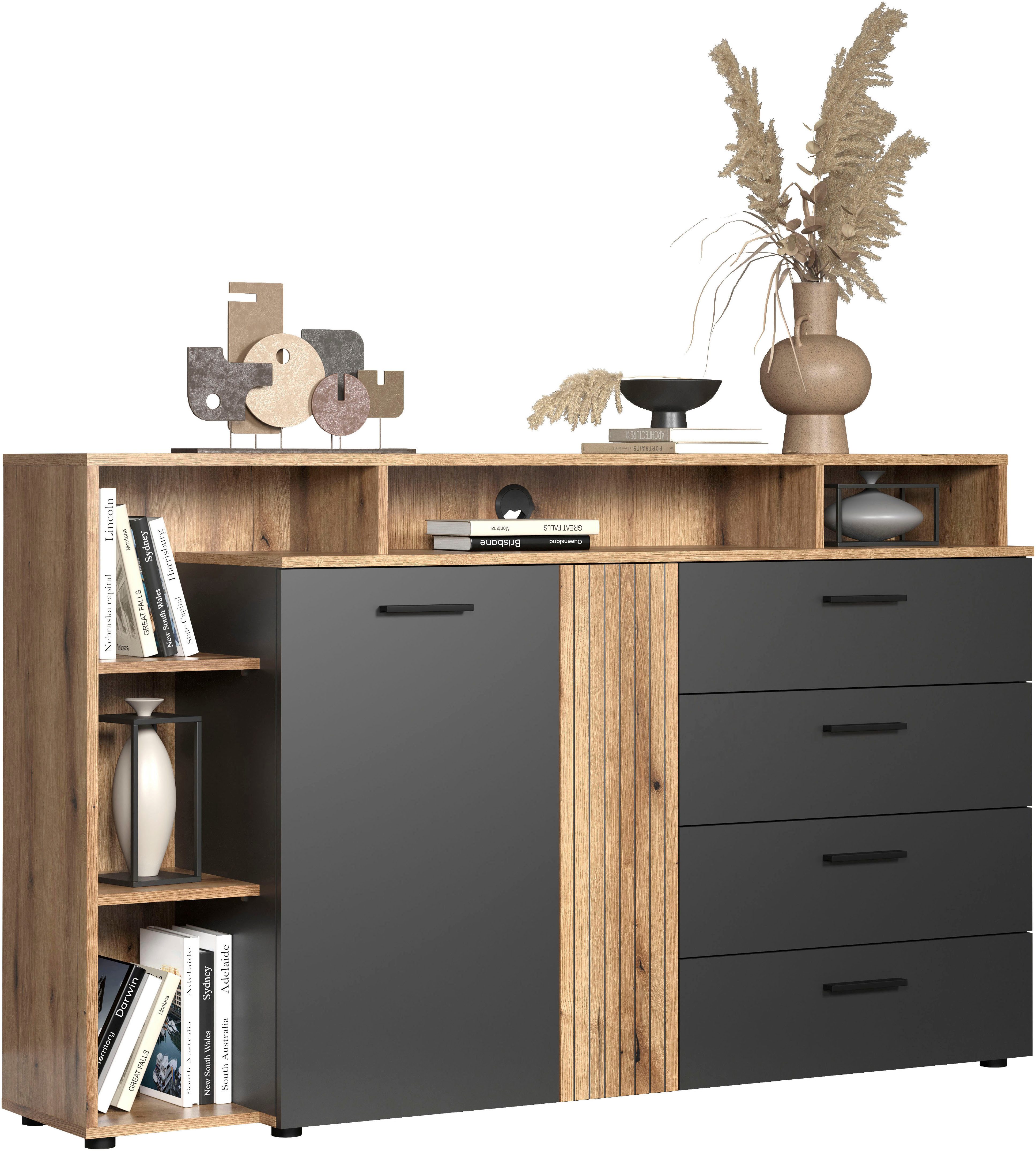 INOSIGN Lowboard Estepona (1 St), TV Kommode mit 2 Türen & 4 Schubladen Vol günstig online kaufen