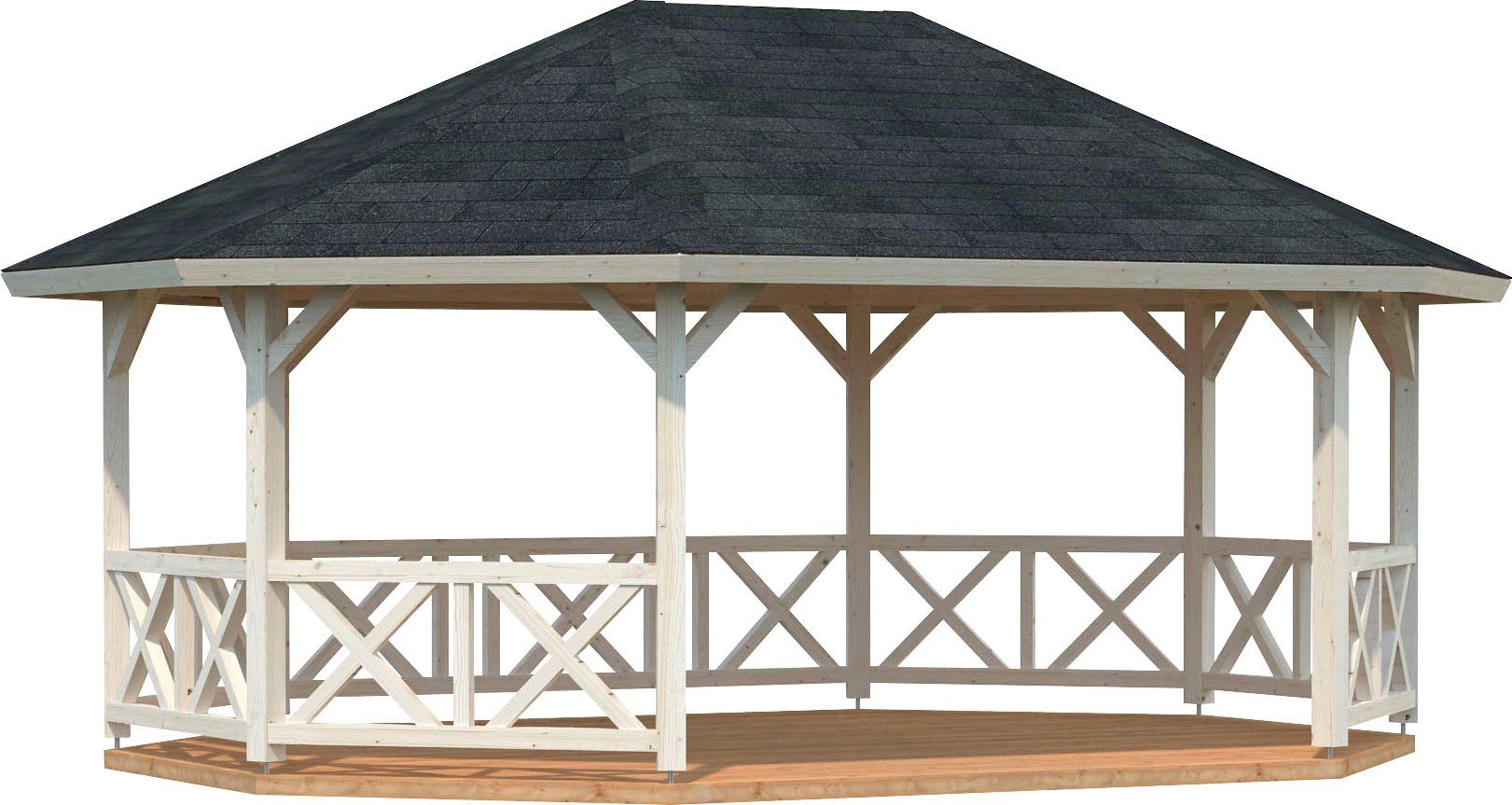 Palmako Holzpavillon Betty, BxT: 615x551 cm, naturbelassen
