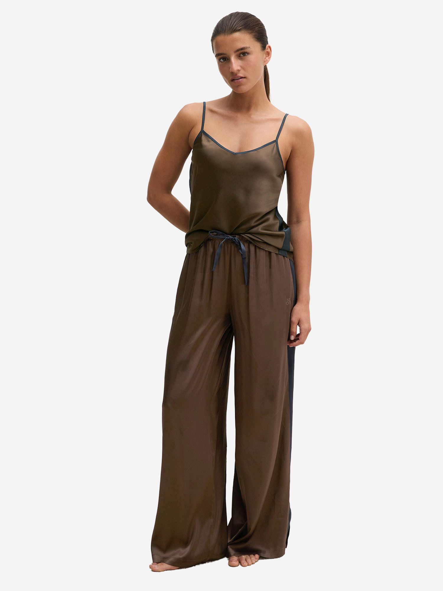 Marc O'Polo Pyjamahose classic Schlafhose, Nacht Hose, Loungehose