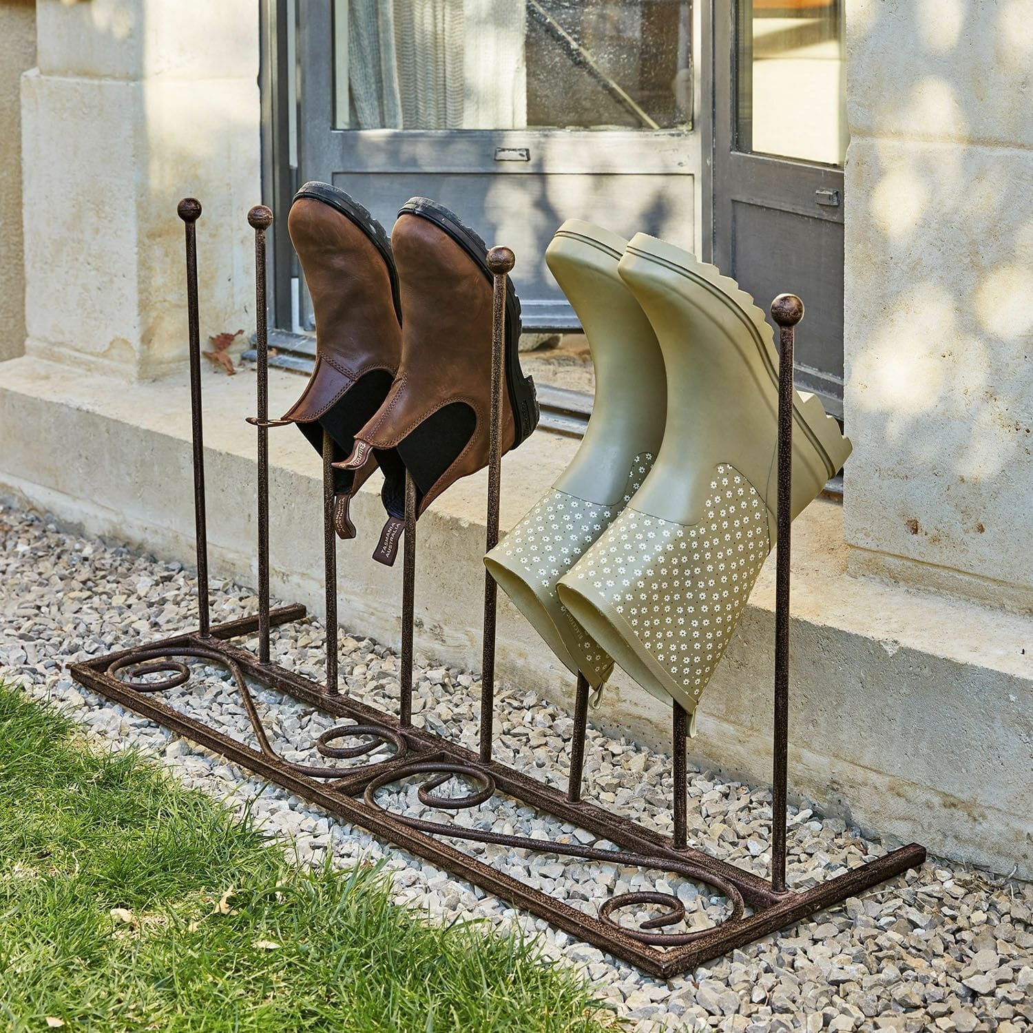 Mirabeau Schuhregal Schuhständer Patterson antikbraun – Bild 5 von 5