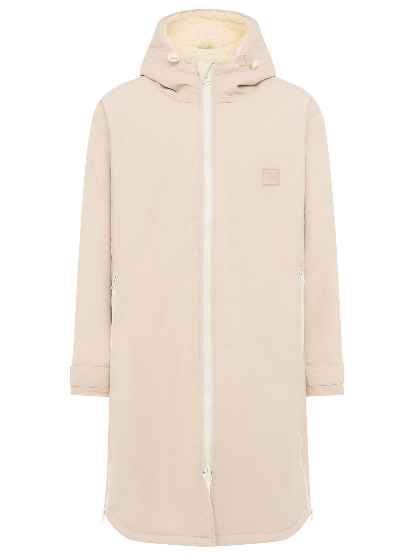 Zwillingsherz Windbreaker Oversize "Windjacke" Seitentaschen, Kapuze, Weicher Stoff, Fällt größer aus