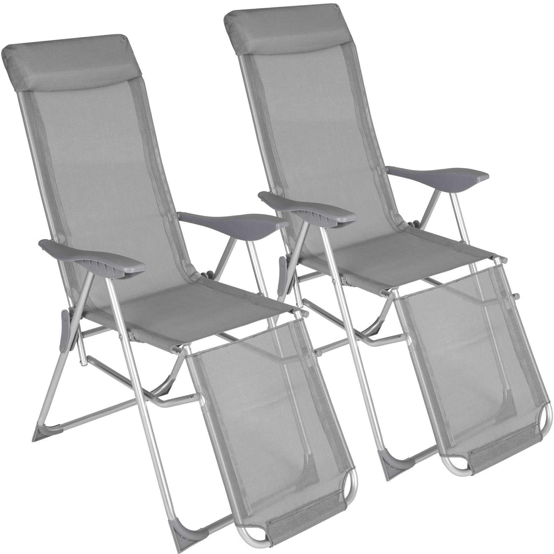 tectake Gartenstuhl »2 Aluminium Gartenstühle klappbar mit Kopfteil und« (2  Stück), verstellbare Rückenlehne online kaufen | OTTO