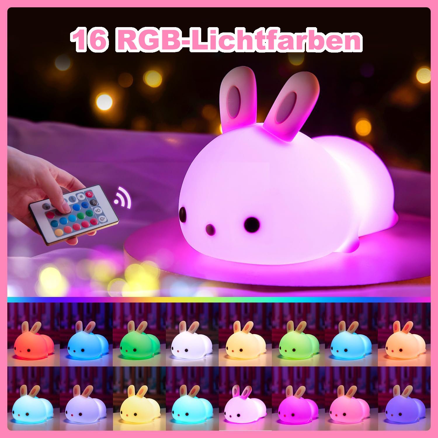 Xruiy LED Nachtlicht Tier Nachtlicht, Nachtlicht süße Tiere Silikon, 16 Far günstig online kaufen