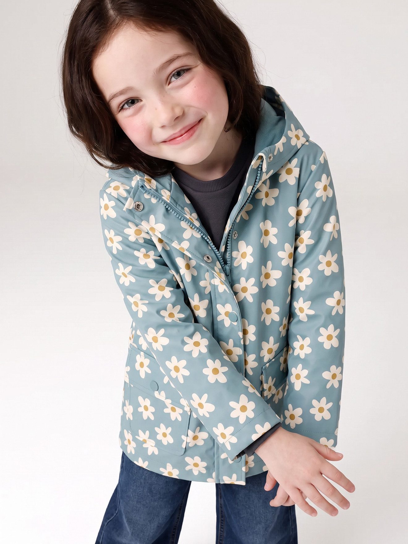 vertbaudet Regenjacke Mädchen Regenjacke mit Kapuze und Print – Bild 5 von 5