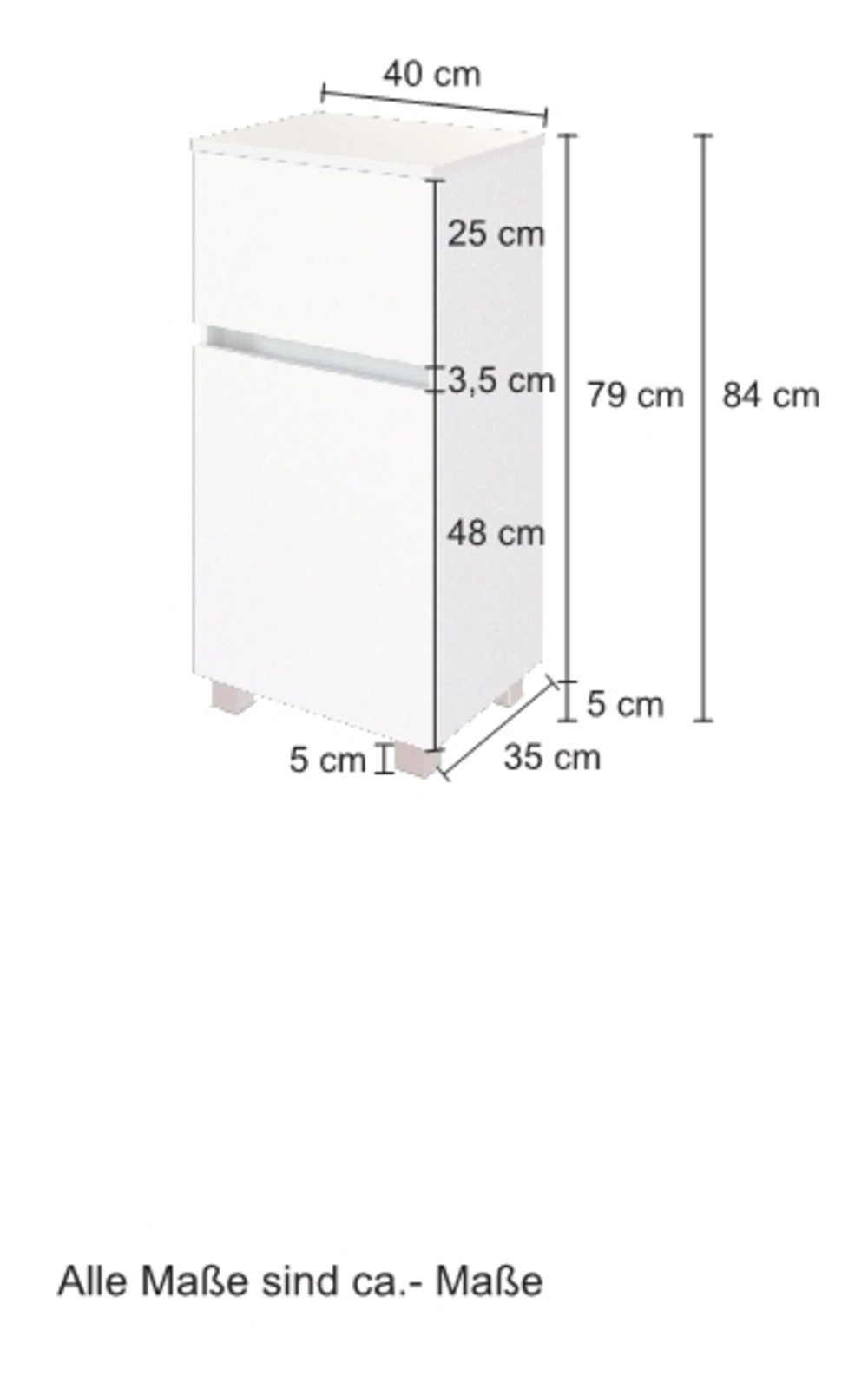 cm graphit Unterschrank | / HELD Korpus graphit grau MÖBEL 40 matt Baabe Front grau graphit/matt