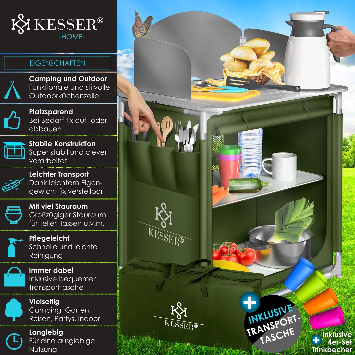 KESSER Campingschrank Campingschrank, Campingküche mit Aluminiumgestell günstig online kaufen