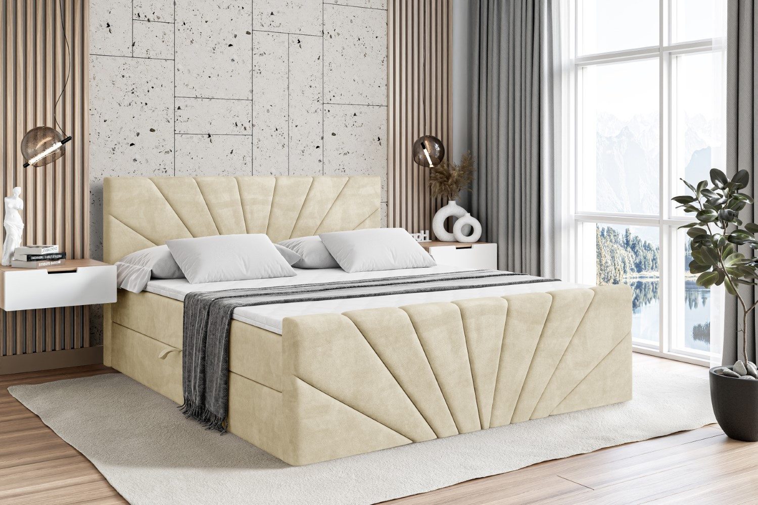 ALTDECOR Boxbett MILTIO-Z (Multipocket-Matratze H4, H3 Matratze Bonellfeder günstig online kaufen