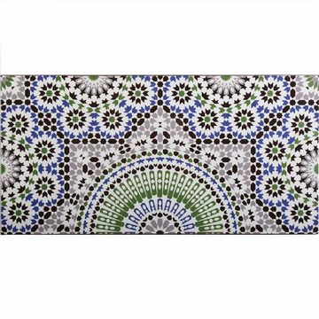 Casa Moro Wandfliese Marokkanische Wandfliesen Rami 50x25 cm glänzend 1qm, Mosaik Fliesen rechteckig für Bad Küche Flur, mir Endlos Muster