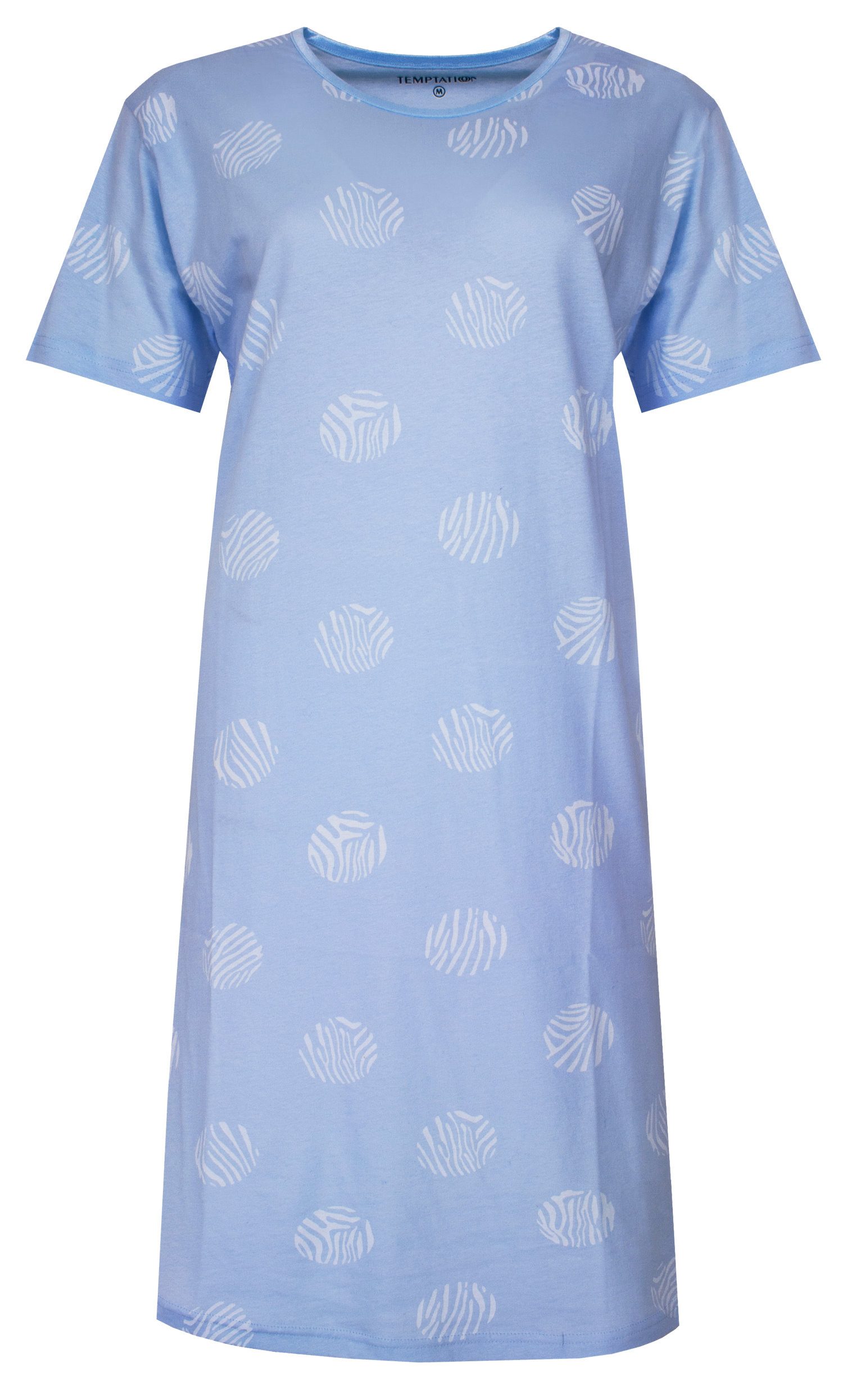 TEMPTATION Nachthemd Damen Schlafshirt mit kurzem Arm modisch (1-tlg) Baumwolle