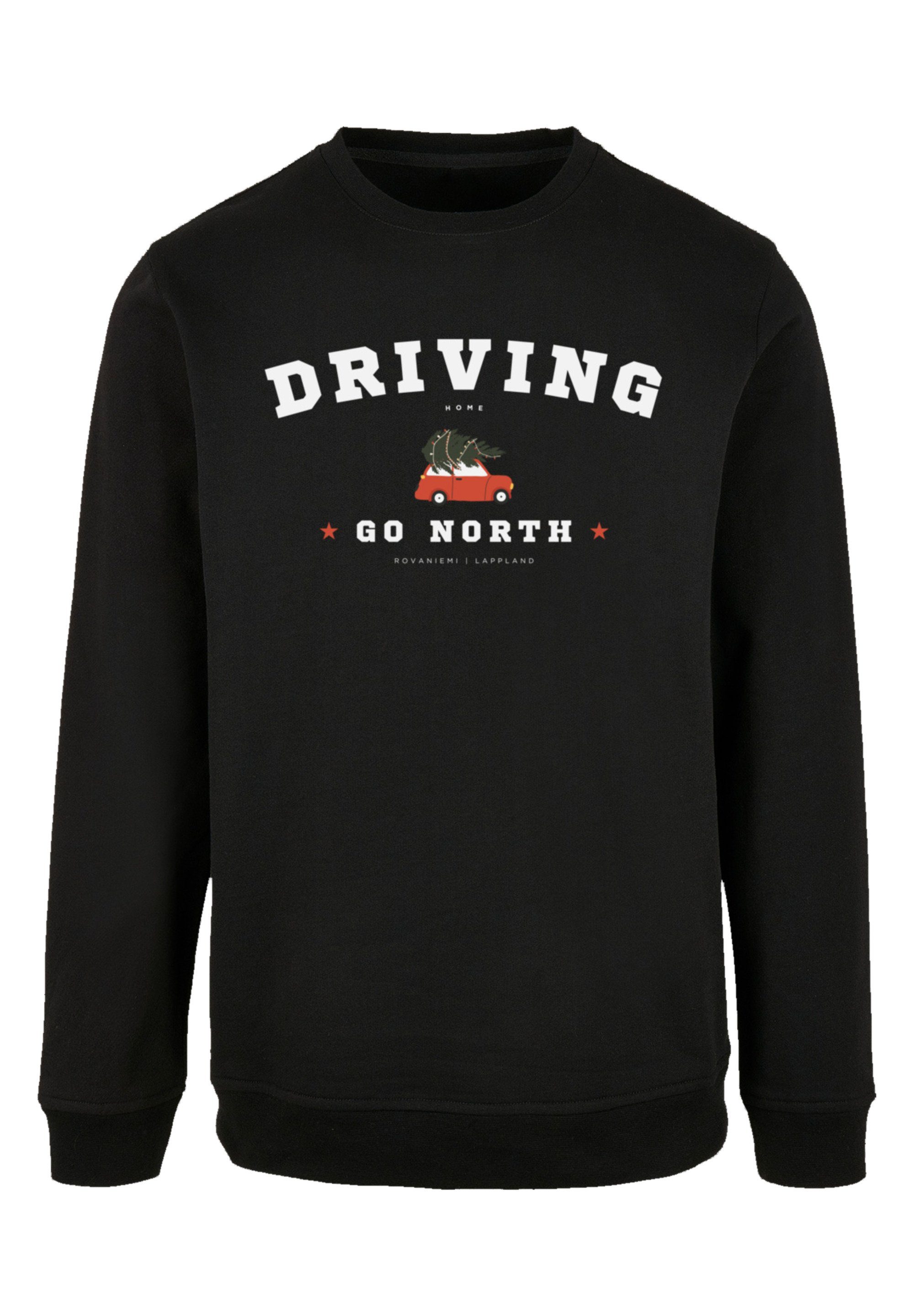 Sweatshirt Weihnachten Home Logo, mit Geschenk, Sweater Driving Komfortabler Crewneck-Ausschnitt F4NT4STIC Weihnachten,