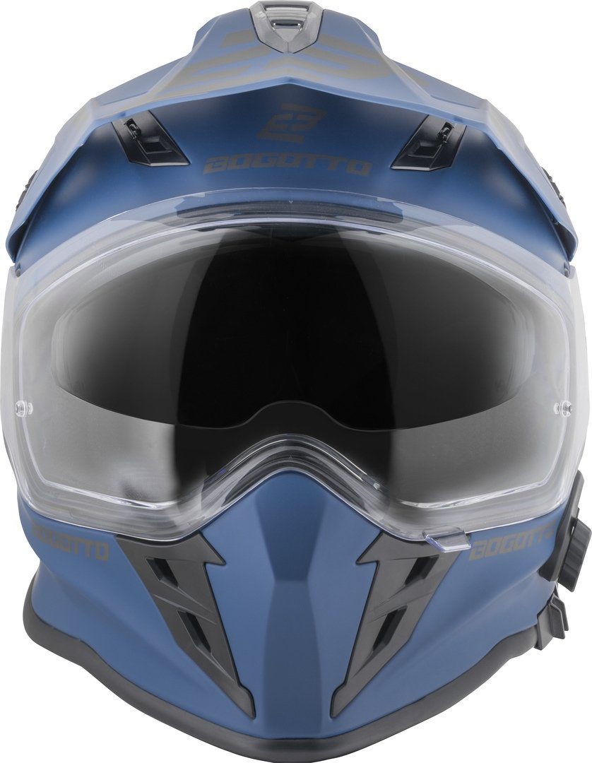 Bogotto Motocrosshelm H331 BT Bluetooth Enduro Helm, vorbereitet für Kommunikationssystem,integriertes Kommunikationss