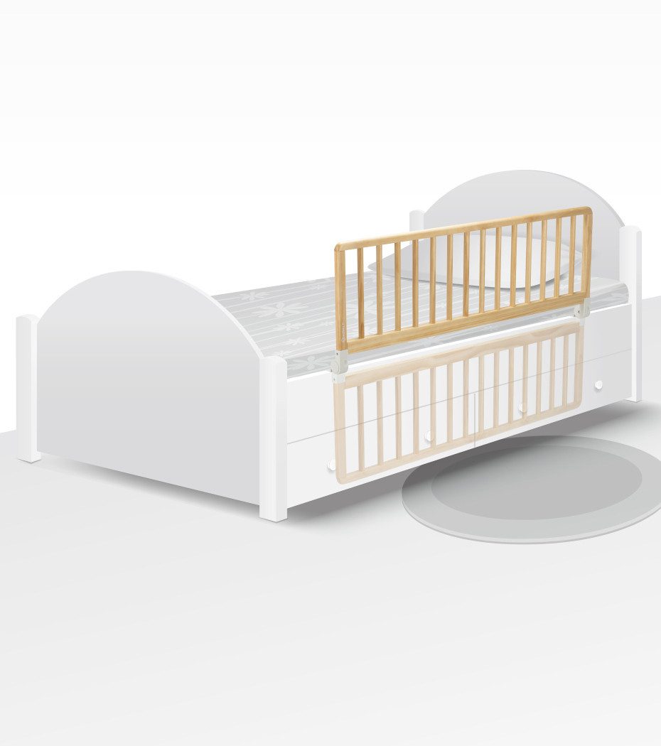 Safety 1st Bettschutzgitter Safety 1st Wooden Bed Rail 110cm, Bettgitter Rausfallschutz, 18 Monate