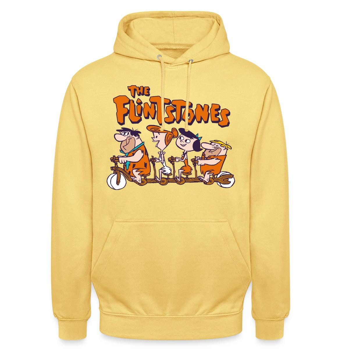 Spreadshirt Hoodie The Flintstones Fred & Co Auf Steinzeit-Radtour Unisex Hoodie (1-tlg)