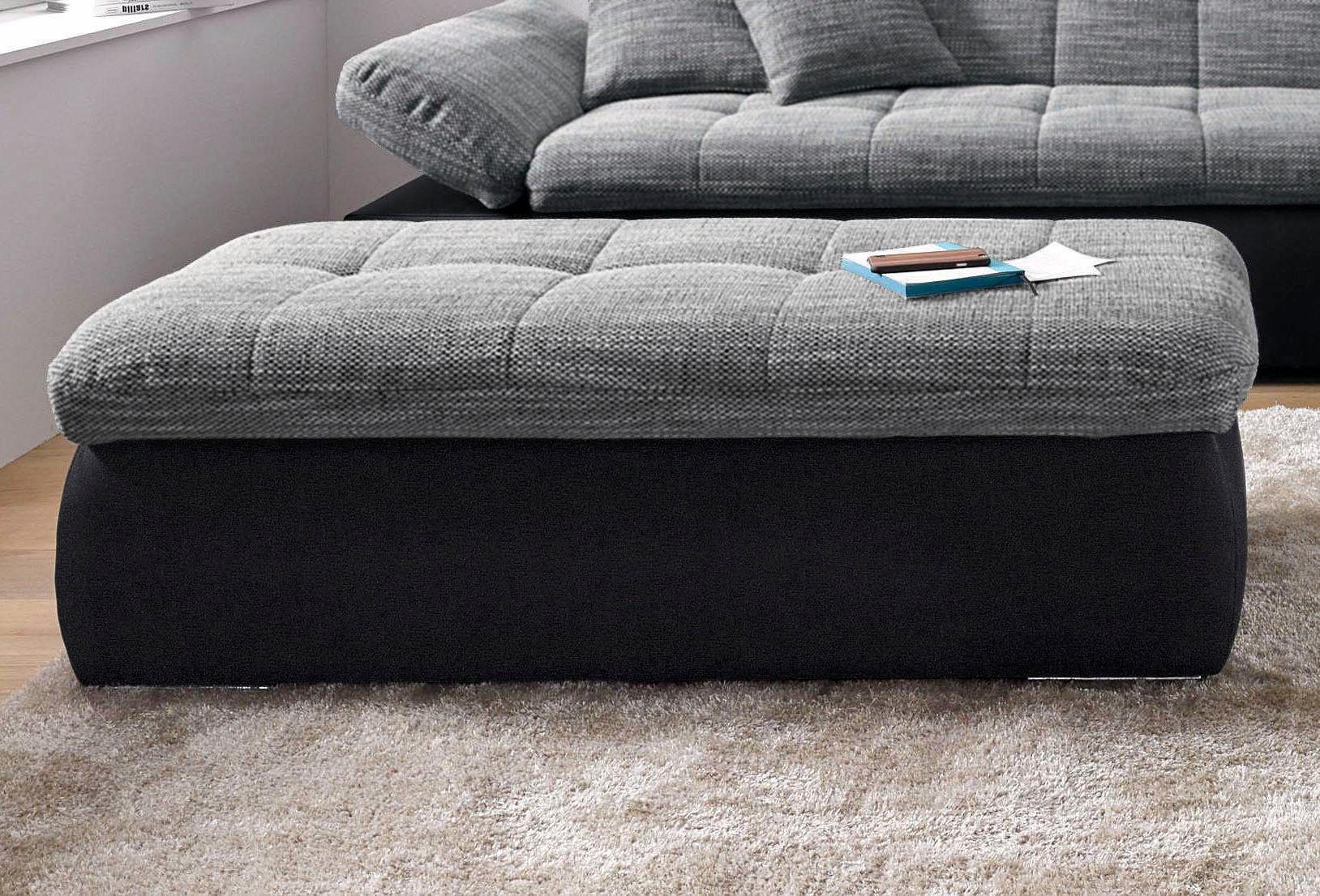 DOMO collection Polsterhocker MORIC 136x64 cm, praktisch und komfortabel, inklusive Stauraum