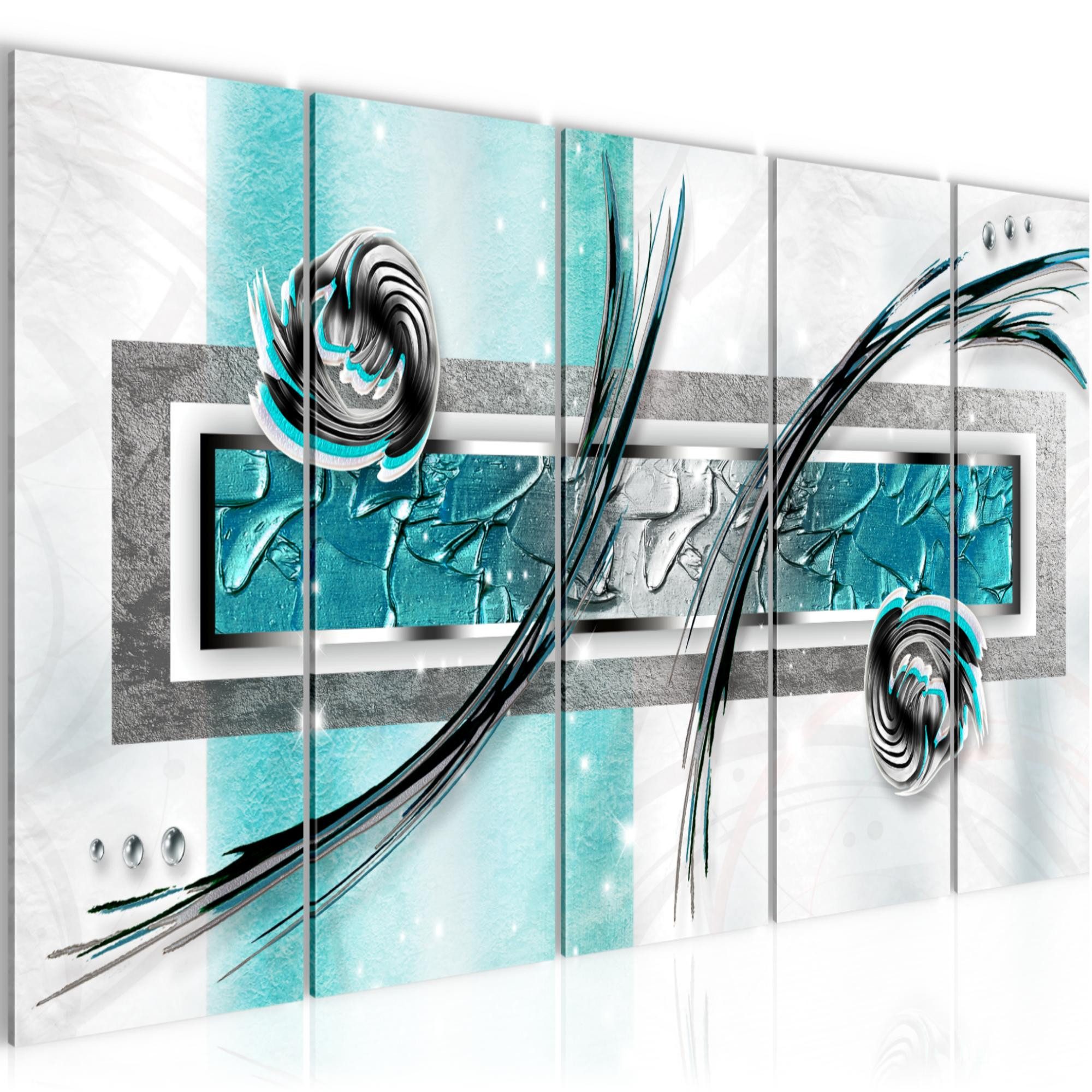 Runa Art Wandbild Bild Abstrakt auf Vlies Leinwand Wanddekoration Schlafzimmer 108156a, 150L x 60B cm