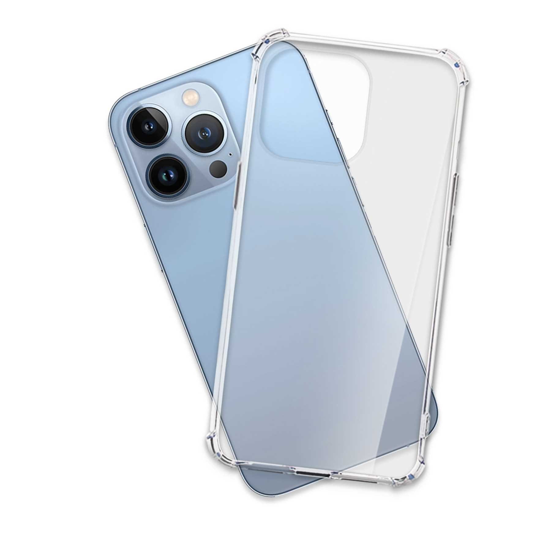mtb more energy Smartphone-Hülle Clear Armor Case für Apple iPhone 13 Pro Max, Transparente TPU Schutzhülle Case Backcover mit Anti-Shock Verstärkung
