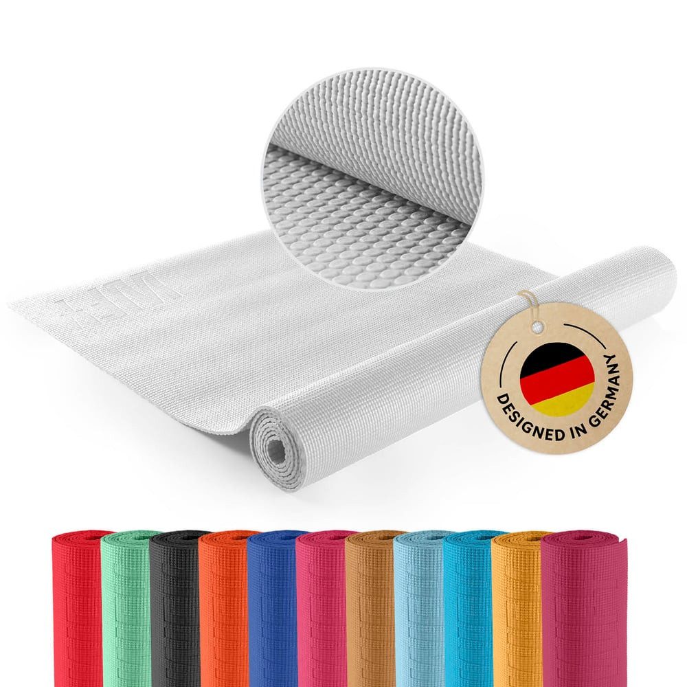 #DoYourYoga Yogamatte Kirana extra dünn & schalldämmend (1-St), Fitnessmatte 183x61x0,4cm rutschfest auch als Unterlage