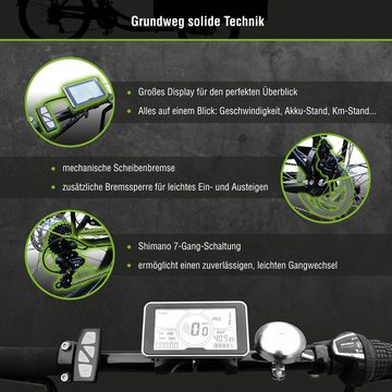 SachsenRAD E-Bike E-Lastenrad T1 250W 36V, Flexible Transportbox mit Versteckter, Abschließbarer Box mit LCD Display und StVZO-zugelassene LED-Leuchten