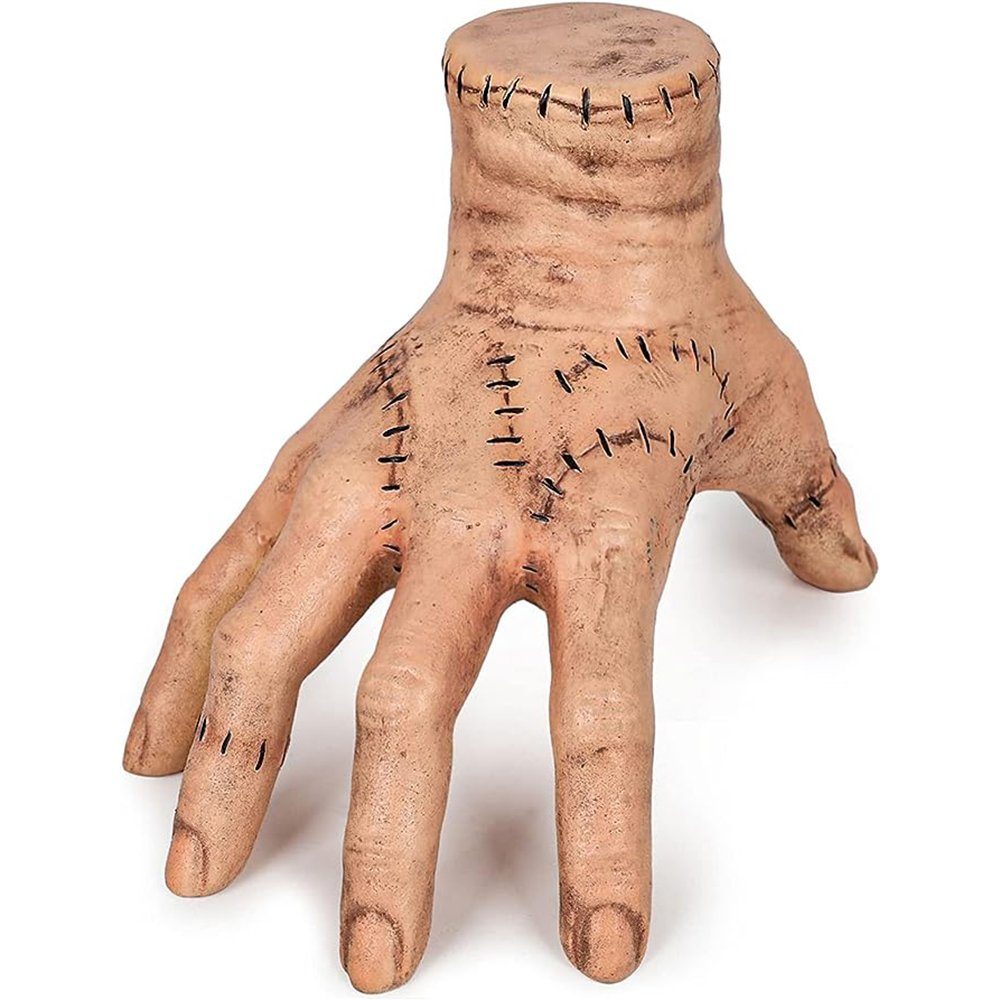 GelldG Hängedekoration Thing Hand Realistic Scarred Latex Palm, Gruselrequisiten Dekorationen Hautton(15.5 cm)