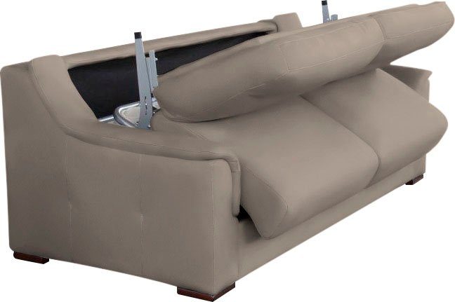 Nias Italia Schlafsofa Sorano, inklusive und Matratze Bettunterbau, klappbaren cm Liegefläche taupe 140/205