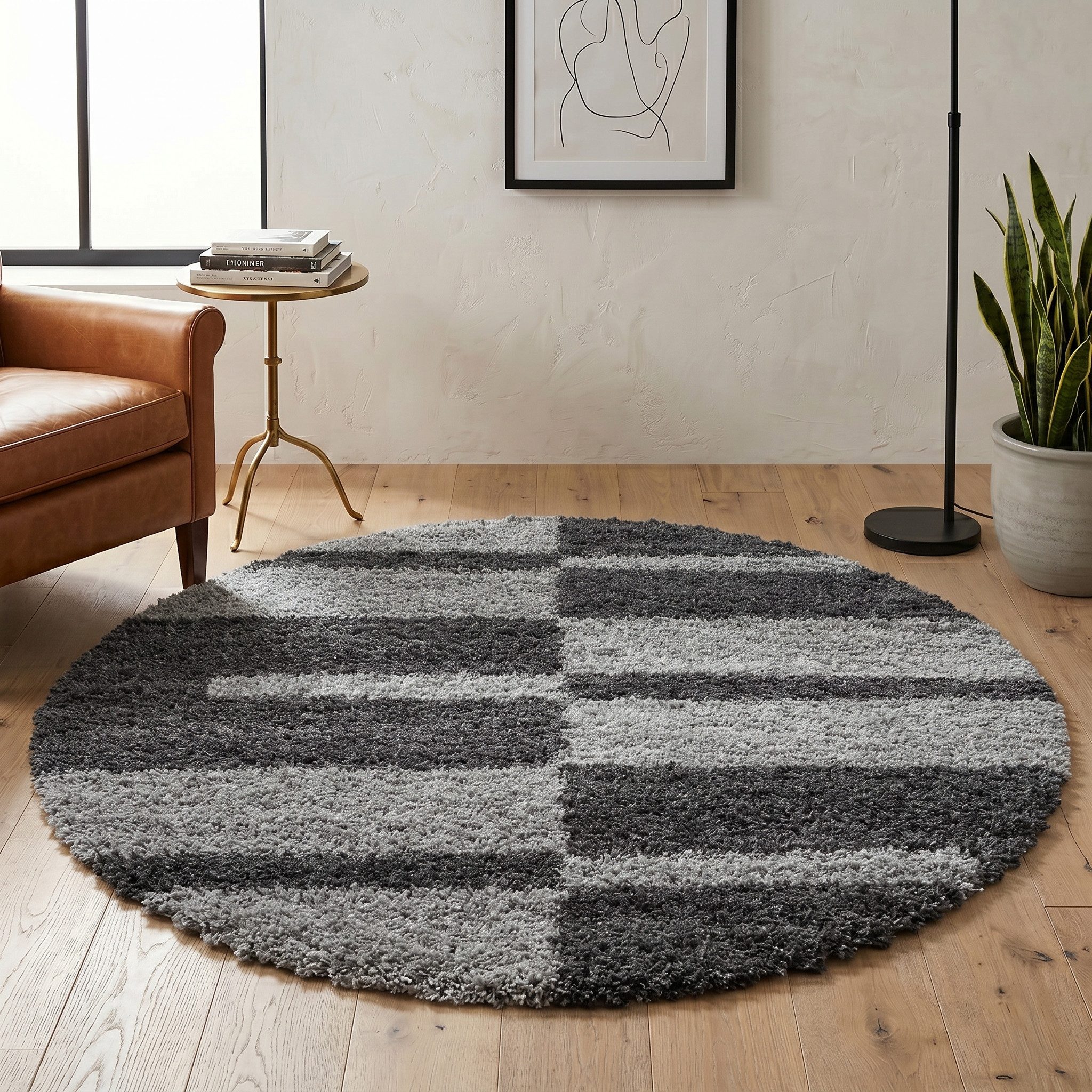 Ayyildiz Teppiche Hochflor-Teppich Gala Shaggy 2505, auch als Läufer und in Rund, rund, Höhe: 30 mm, robuster Langflor, alle Räume, Wohnzimmer
