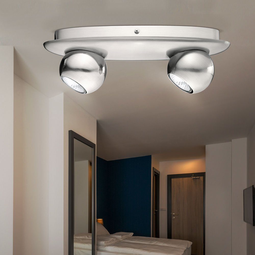 EGLO LED Deckenspot, Leuchtmittel inklusive, Warmweiß, Decken Lampe Wohn  Zimmer Kugel Spot Beleuchtung Flur Leuchte Strahler drehbar Eglo30939