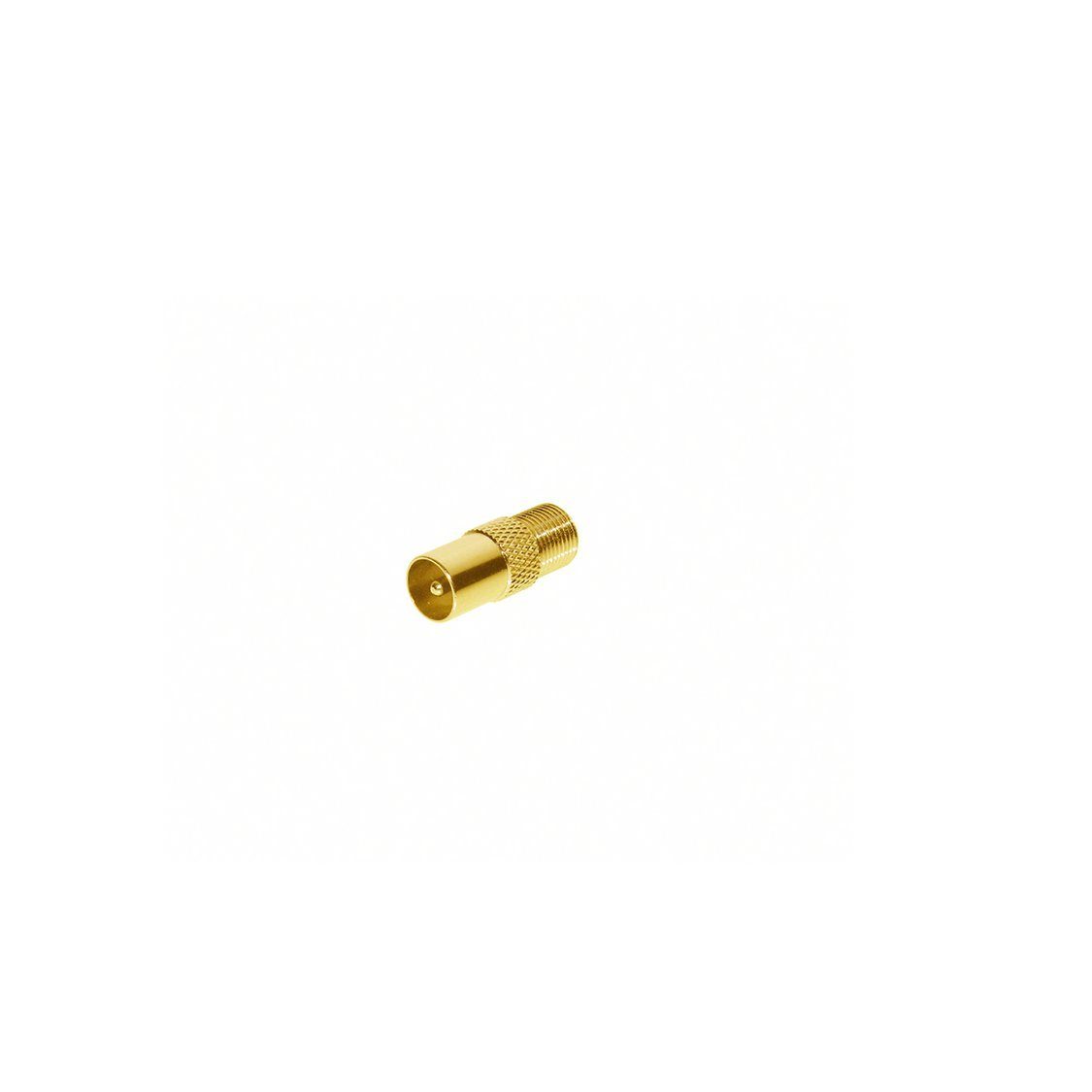 shiverpeaks® Koax-Kabelverbinder IEC-Stecker auf F-Buchse, vergoldet