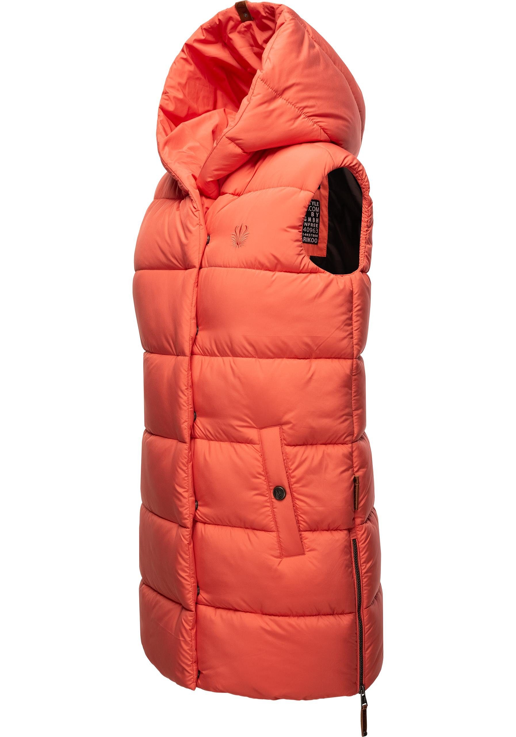 Navahoo Steppweste Madilynaa stylische ärmellose Damen Weste mit Kapuze