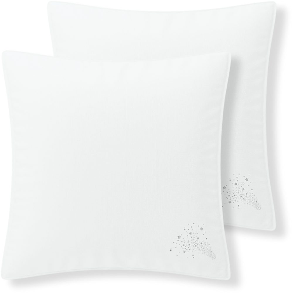 OTTO home Microfaserkissen Baca, Kopfkissen 40x80 cm und 80x80 cm, Füllung: 6D-Hohlfaser, Bezug: Polyester, Seitenschläfer, Bauchschläfer, Rückenschläfer, Kissen, mit edlem Sternenaufdruck