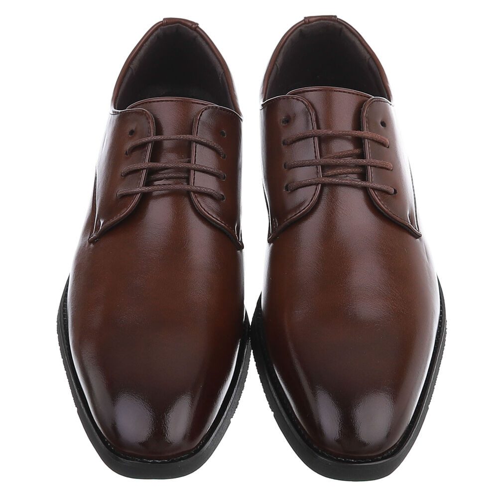 Coolwalk Herrenschuh Derby elegant Schnürschuh klassisch Schnürschuh (91563701) Blockabsatz Business-Schuhe in Braun – Bild 4 von 5