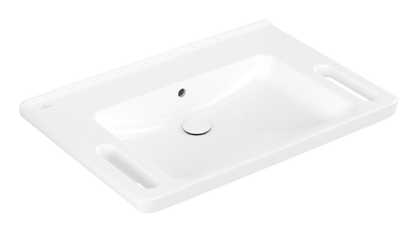 Thumbnail - Villeroy & Boch Waschbecken ViCare, ViCare m. Überlauf 800 x 550 x 180 mm - Weiß Alpin m. CeramicPlus