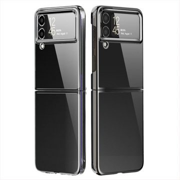 Wigento Handyhülle Für Samsung Galaxy Z Flip4 PC Handyhülle Schutz Cover Handy Tasche