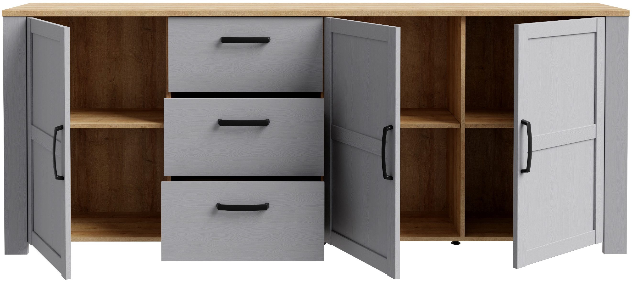 FORTE Sideboard Bohol, großes Sideboard,Breite 2,20 mtr. Soft-Close, Stauraum, Breite 220 cm