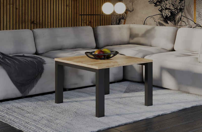 Endo-Moebel Couchtisch Garold 80 cm / 120cm Metallgestell Wohnzimmertisch, hochwertiger Tisch, leicht aufzubauen