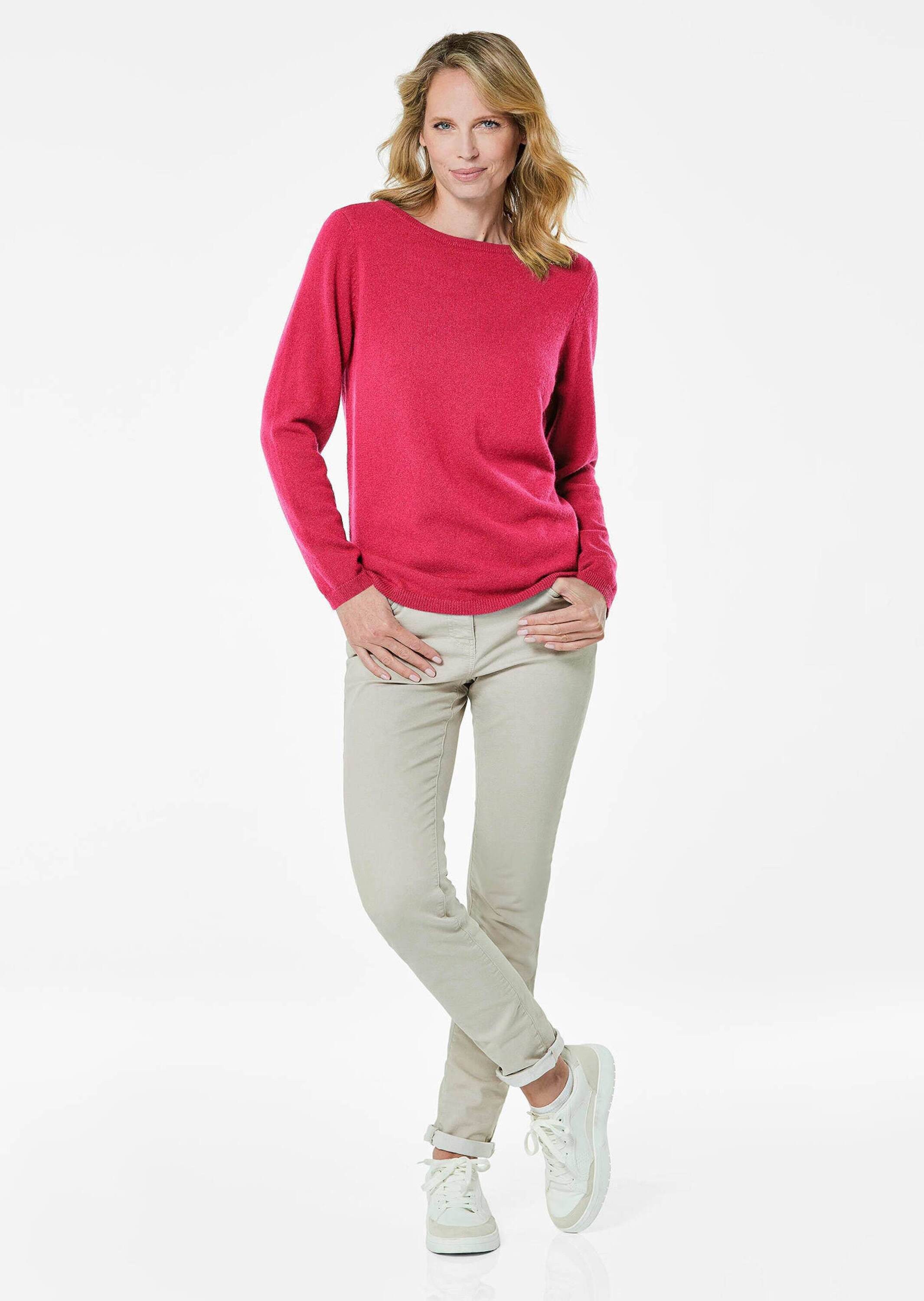 GOLDNER Strickpullover Kurzgröße: Kaschmirpullover mit U-Boot günstig online kaufen