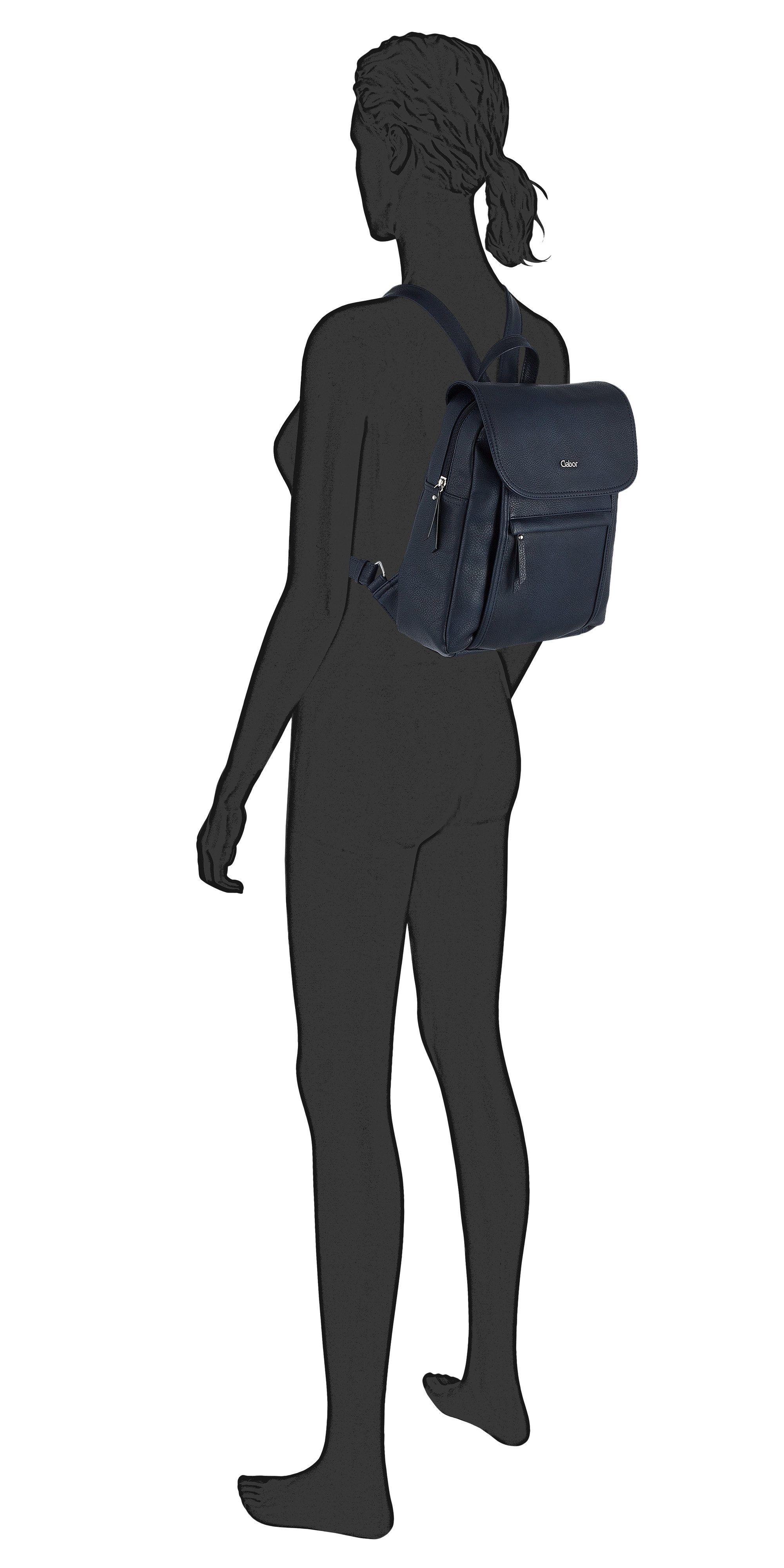 Gabor Rucksack Mina, aus weichem leichten Lederimitat, lässig im praktischen Format
