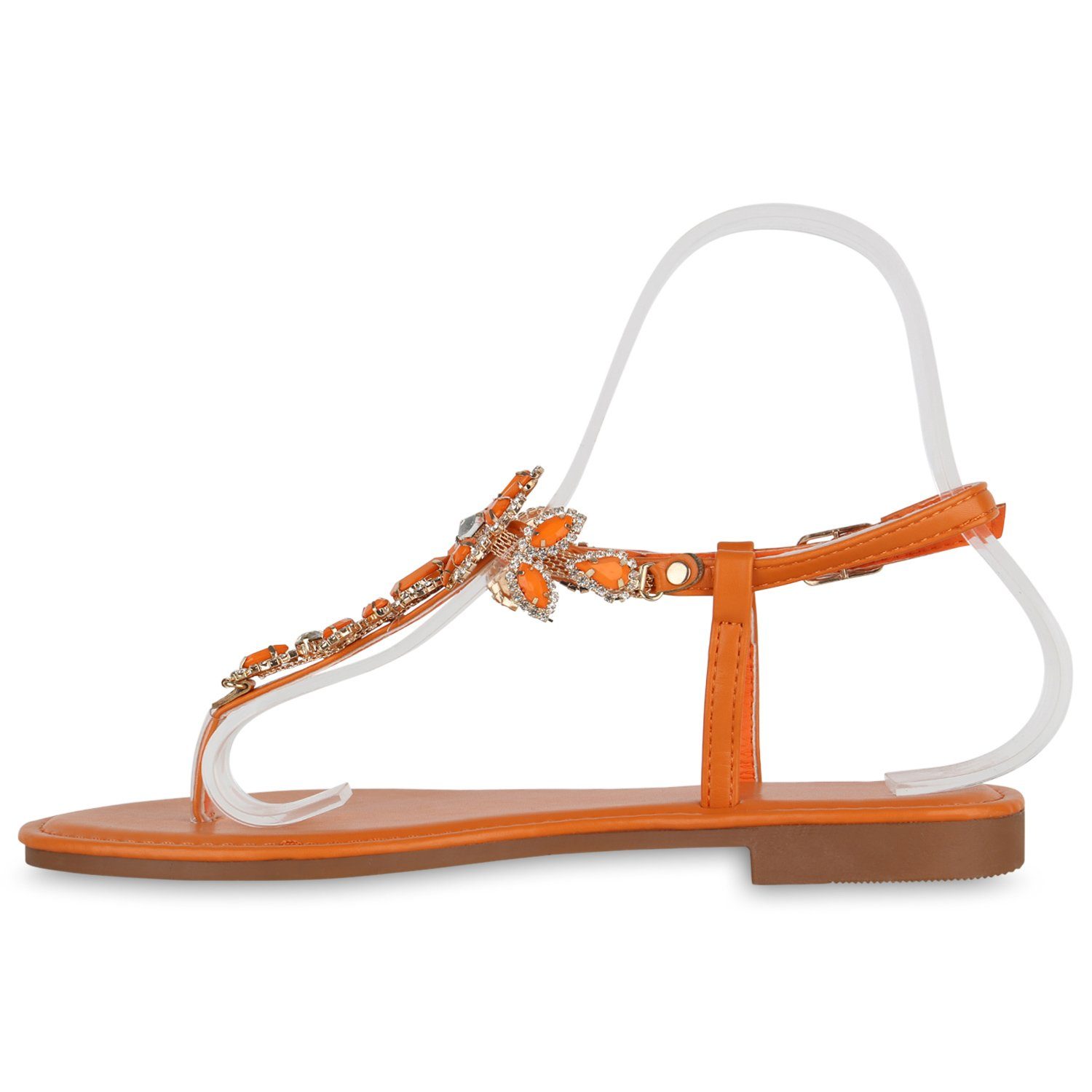 VAN HILL 840364 Zehentrenner Orange Schuhe