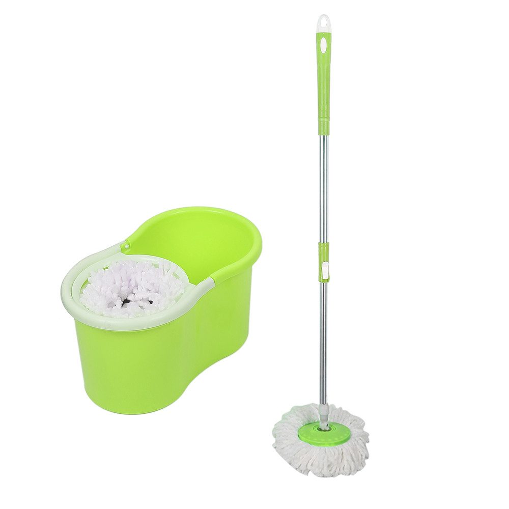 JEOBEST Wischmopp Set Classic Mop mit saugstarken Fasern, Bodenwischer mit Teleskopstiel und Schleudertechnologie