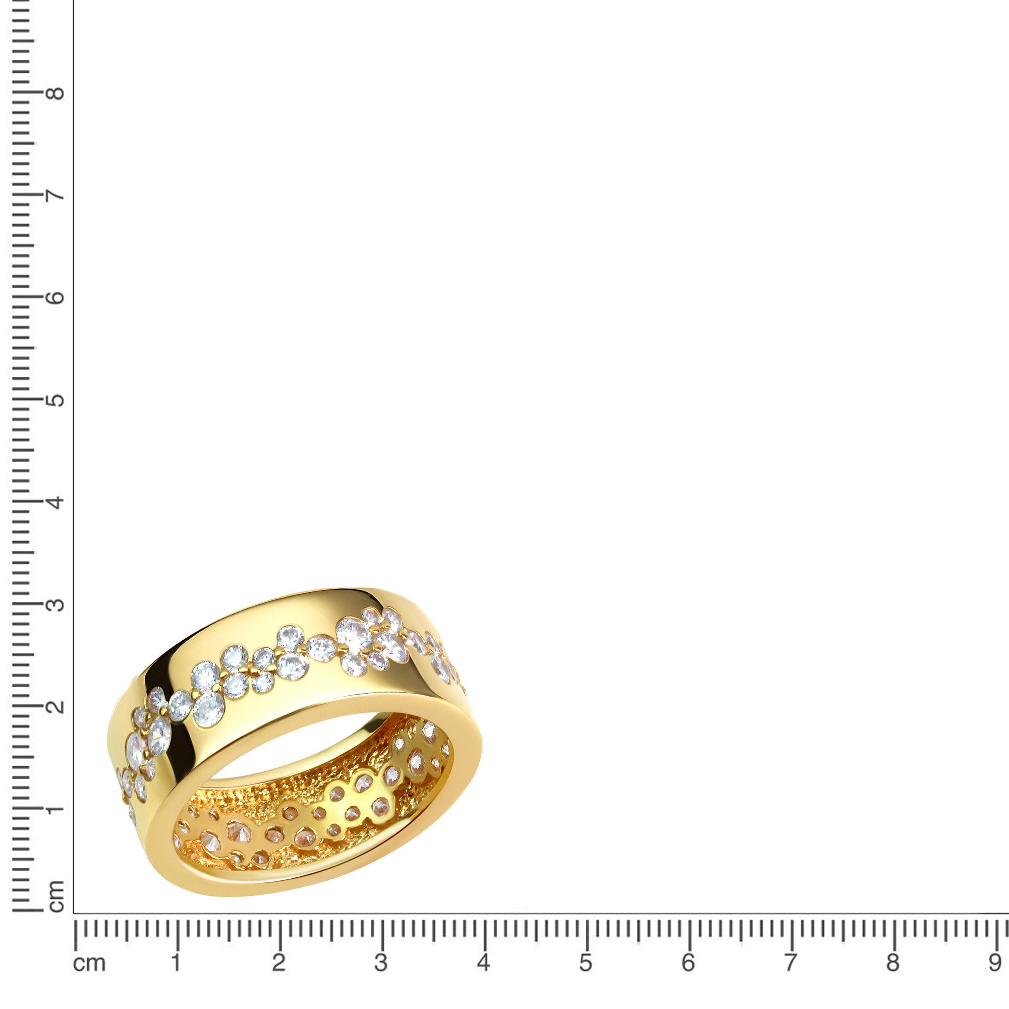 Vivance Fingerring 925/- Sterling Silber vergoldet Zirkonia günstig online kaufen