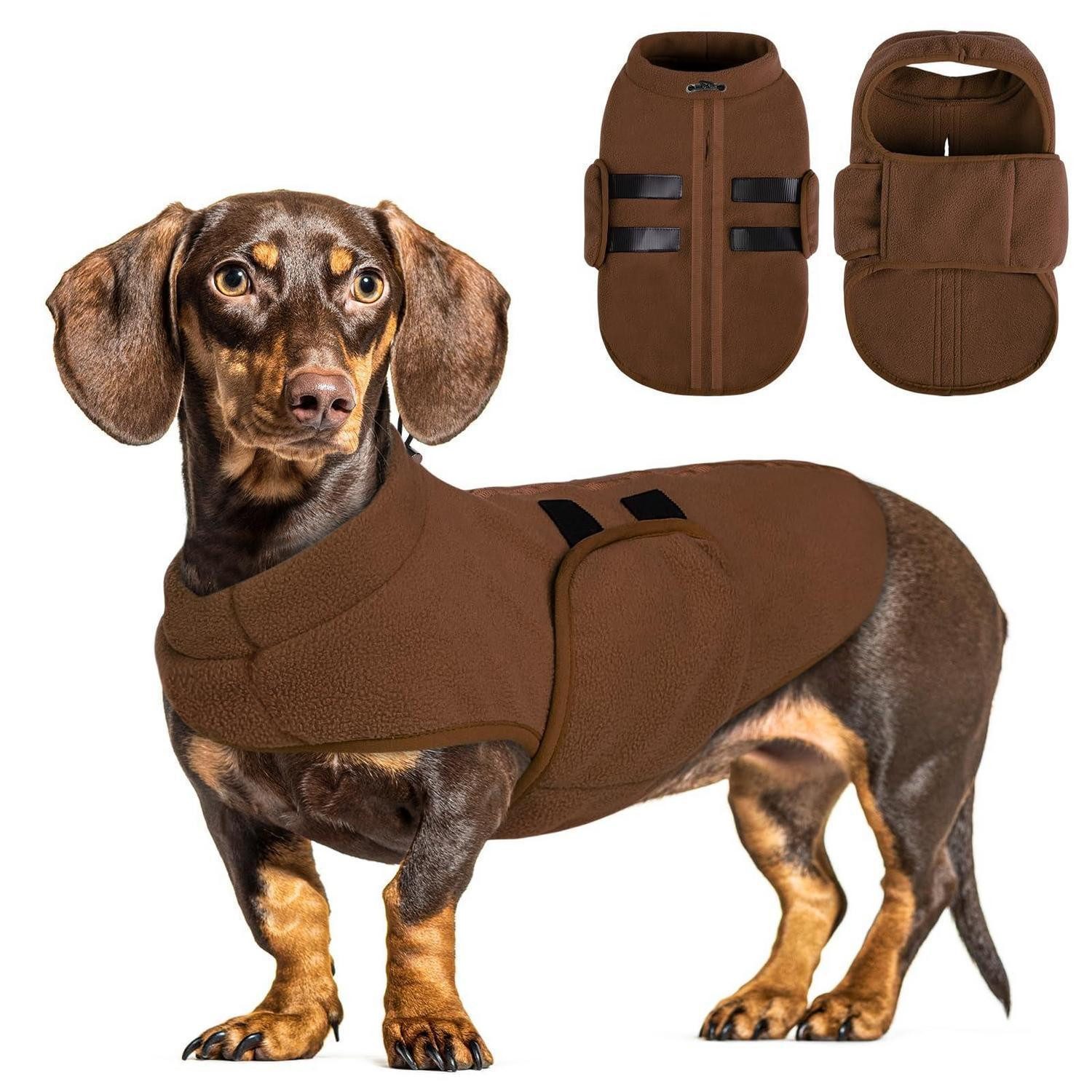 LuxusKollektion Hundepullover Hundepullover Fleece Weste Braun XS